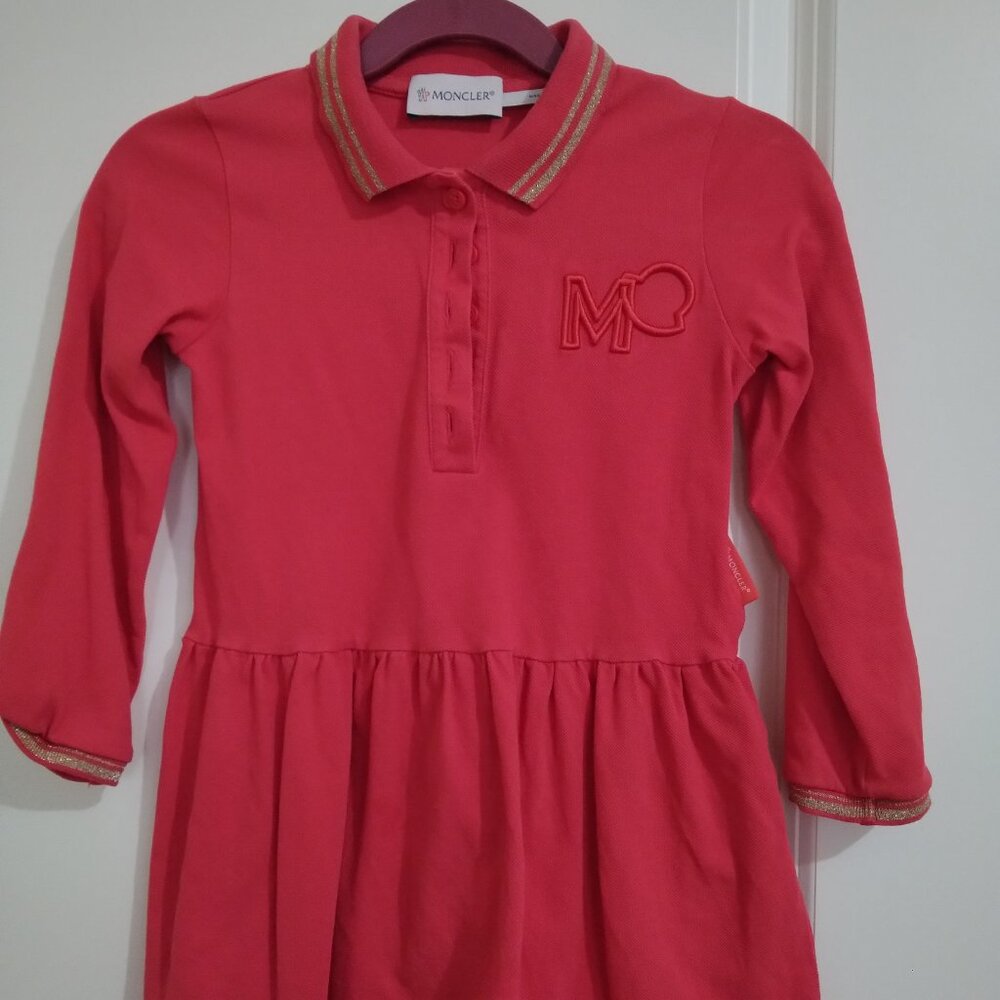 MONCLER SIZE 3 GIRLS RED DRESS